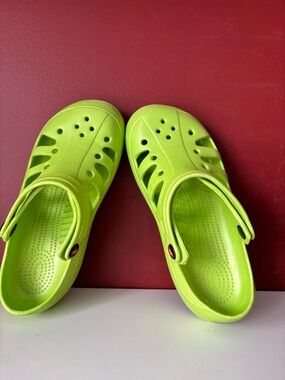 Unisex HOLEY SOLES Lime Green Sandals